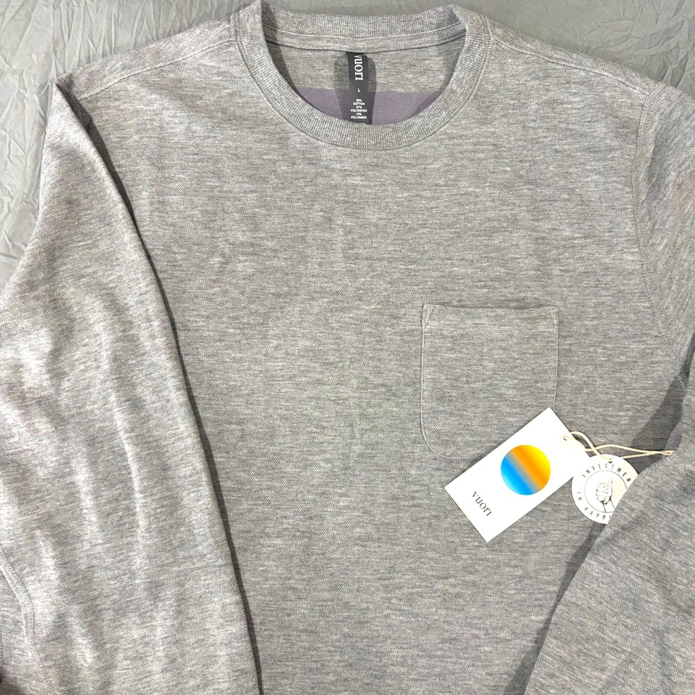 VUORI Pullover Heather Grey - Men’s - Large